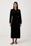 Lauren Ralph Lauren szlafrok damski welurowy czarny ILN52559