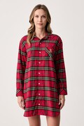Lauren Ralph Lauren koszula piżamowa damska z bawełną czerwona ILN32551