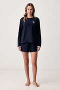 Lauren Ralph Lauren piżama dwuczęściowa damska bawełniana granatowa ILN12568