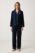 Lauren Ralph Lauren piżama damska bawełniana granatowa ILN92545