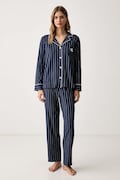 Lauren Ralph Lauren piżama damska bawełniana granatowa I818702