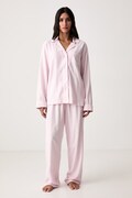 Lauren Ralph Lauren piżama damska z bawełną różowa ILN92537