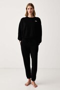 DKNY piżama damska z bawełną czarna YI80125