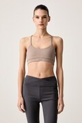 EA7 Emporio Armani biustonosz do jogi brązowy AF25604.7W001341