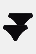Emporio Armani Underwear figi damskie z bawełną 2-pack czarne EW005512.AF25589