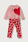 United Colors of Benetton piżama dwuczęściowa dziecięca bawełniana czerwona 3VD00P06Z