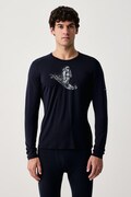 Icebreaker legginsy funkcyjne męskie z wełny merino 200 Oasis granatowe IB1043704011