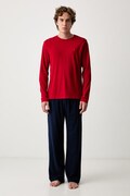 Tommy Hilfiger dvojdielne pyžamo pánske bavlnené červené UM0UM04047