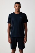 Emporio Armani Underwear piżama dwuczęściowa męska bawełniana z elastanem granatowa EM000400 AF25017