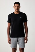 Emporio Armani Underwear piżama dwuczęściowa męska bawełniana z elastanem czarna EM000400 AF25017