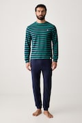 United Colors of Benetton piżama dwuczęściowa męska bawełniana z elastanem granatowa 3G684P039