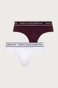 United Colors of Benetton slipy męskie bawełniane z elastanem 2-pack białe 3G682S00N