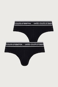 United Colors of Benetton slipy męskie bawełniane z elastanem 2-pack czarne 3G682S00N