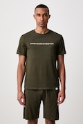 United Colors of Benetton dvoudílné pyžamo pánské bavlněné s elastanem zelené 3G684P038