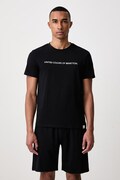 United Colors of Benetton dvoudílné pyžamo pánské bavlněné s elastanem černé 3G684P038