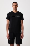 United Colors of Benetton dvoudílné pyžamo pánské bavlněné s elastanem černé 3G684P038