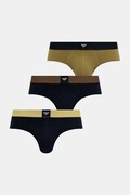 Emporio Armani Underwear slipy męskie z bawełną 3-pack granatowe EM002154.AF25033