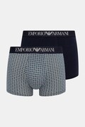Emporio Armani Underwear bokserki dopasowane męskie bawełniane z elastanem 2-pack granatowe EM001014.AF25040