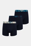 Emporio Armani Underwear bokserki męskie z bawełną 3-pack niebieskie EM000261.AF25018