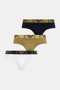 Emporio Armani Underwear slipy męskie bawełniane z elastanem 3-pack granatowe EM000258.AF25018