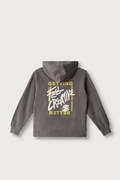 United Colors of Benetton bluza rozpinana z kapturem dziecięca bawełniana szara 3J68C506F