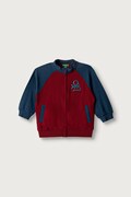 United Colors of Benetton mikina na zips detská bavlnená burgundská 3J70G504I