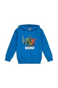 Lego bluza z kapturem dziecięca bawełniana LWSIAN 111 niebieska 60.1101.1499