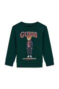 Guess bluza dziecięca bawełniana zielona N6BQ03 K6112