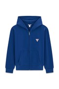 Guess bluza rozpinana z kapturem dziecięca bawełniana niebieska L6BQ20 K8106