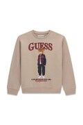 Guess bluza dziecięca bawełniana beżowa L6BQ14 K6130