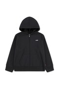 Levi's bluza rozpinana z kapturem dziecięca z bawełną ESSENTIAL HOODIE czarna 9ER729