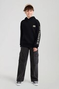 Levi's bluza dziecięca z bawełną SLEEVE HIT HOODIE czarna 9EL152