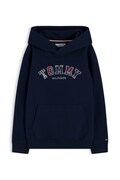 Tommy Hilfiger bluza z kapturem dziecięca bawełniana z elastanem granatowa KB0KB10638
