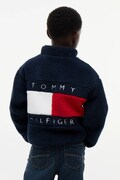 Tommy Hilfiger bluza rozpinana dziecięca polarowa granatowa KB0KB10634