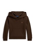 Polo Ralph Lauren μπλούζα με κουκούλα παιδική με βαμβάκι καφέ 322749954506