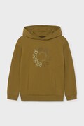 Mayoral bluza z kapturem dziecięca z bawełną żółta 7404