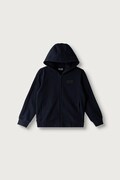 EA7 Emporio Armani bluza rozpinana z kapturem dziecięca z bawełną granatowa 7B000358 AF10368