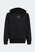 adidas felpa con cappuccio per bambini con cotone nera KX2475