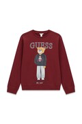 Guess bluza dziecięca bawełniana bordowa L6YQ07 K4049