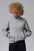 Jordan bluza z kapturem damska z bawełną Brooklyn szara IM7285.064
