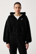 Nike Sportswear bluza rozpinana z kapturem damska z bawełną Studio Fleece czarna IM8499.001