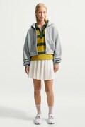 Nike Sportswear bluza rozpinana z kapturem damska z bawełną Studio Fleece szara IM8499.063