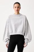Nike Sportswear oversize melegítőfelső női pamuttal Studio Fleece szürke IX7045.012