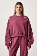 Nike Sportswear felpa da donna con cotone Studio Fleece rosa IX7045.654