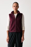 Peak Performance bluza bez rękawów damska polarowa NatureRush bordowa G808070