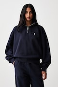 Carhartt WIP Casey High Neck Sweat bluza bawełniana damska granatowa I037148