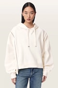 AllSaints bluza z kapturem damska bawełniana CIARA beżowa W008JF