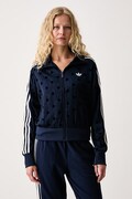 adidas Originals кофта на застібці жіноча Satin Polka Dots темно-синя LI2852