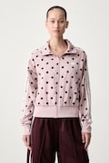adidas Originals кофта на застібці жіноча Satin Polka Dots рожева LI2851