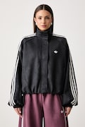 adidas Originals mikina na zips dámska Adilenium Season 6 Faux Suede čierna LH1919